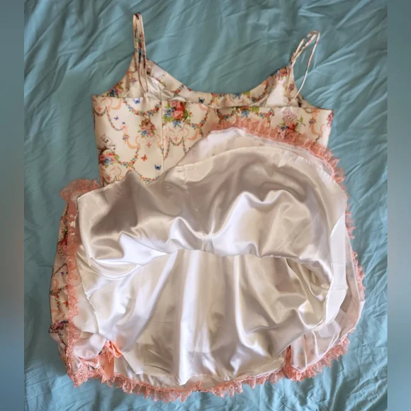 Sugar Thrillz Opulence Renaissance Corset Dress Floral 2X Dollskill Plus Size - Picture 14 of 15